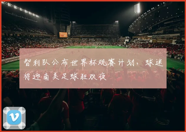 智利队公布世界杯观赛计划，球迷将迎南美足球狂欢夜